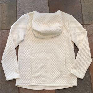 Zyia Cream Quilted Pocket Hoodie